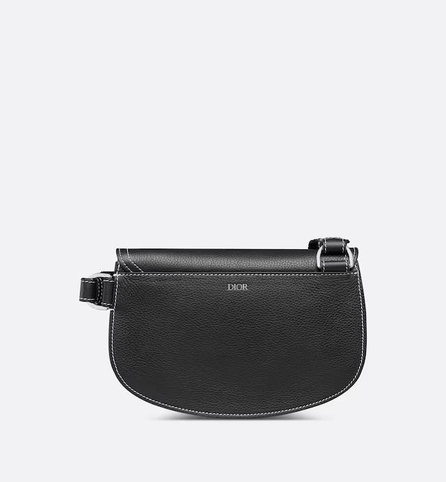 Túi Dior Saddle Pouch Black Grained Calfskin