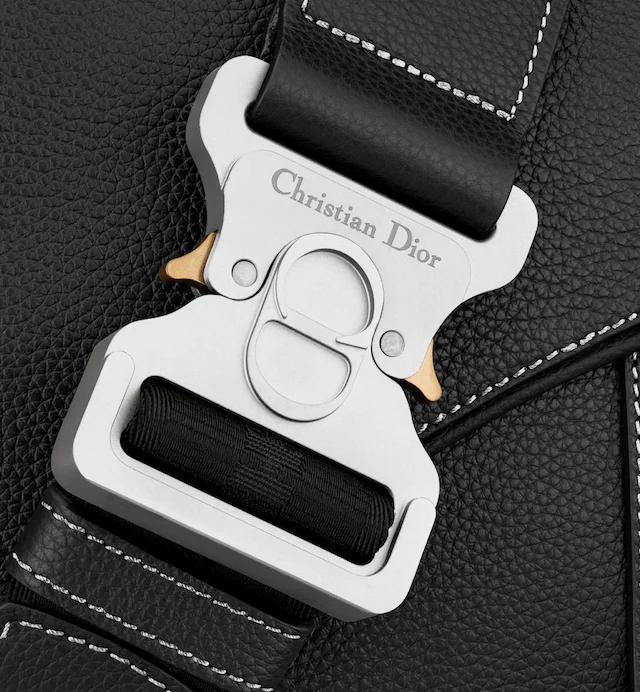 Túi Dior Maxi Saddle Bag Black Grained Calfskin