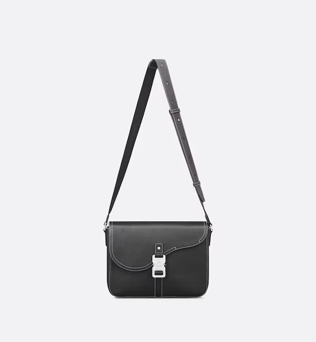 Túi Dior Saddle Messenger Bag Black Grained Calfskin