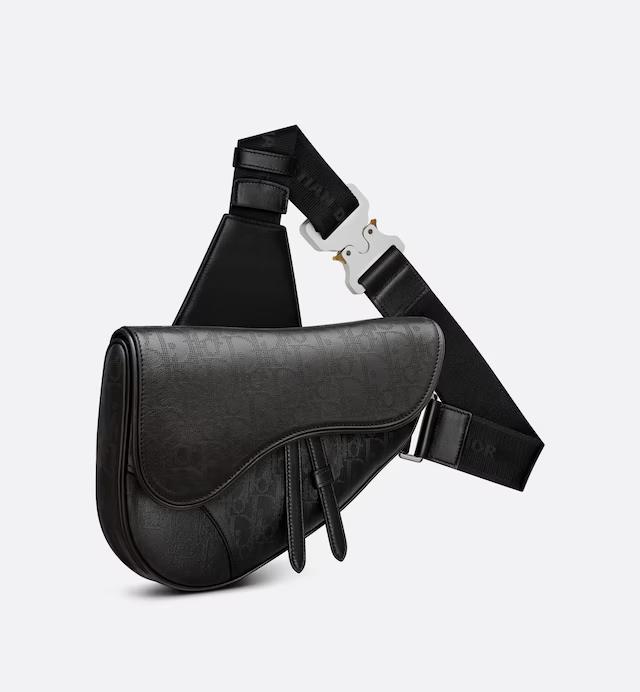 Túi Dior Saddle Bag Black Dior Oblique Galaxy Leather