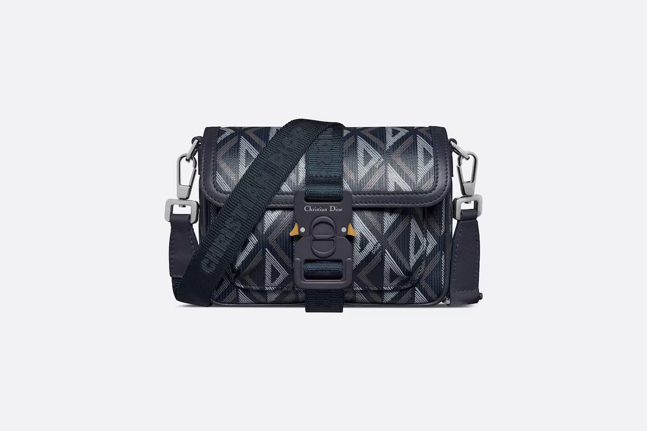 Túi Dior Mini Dior Hit The Road Bag Navy Blue CD Diamond Canvas