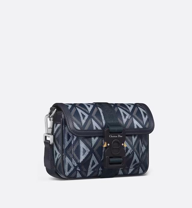 Túi Dior Mini Dior Hit The Road Bag Navy Blue CD Diamond Canvas