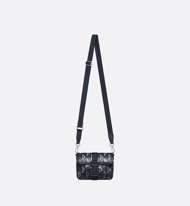 Túi Dior Mini Dior Hit The Road Bag Navy Blue CD Diamond Canvas