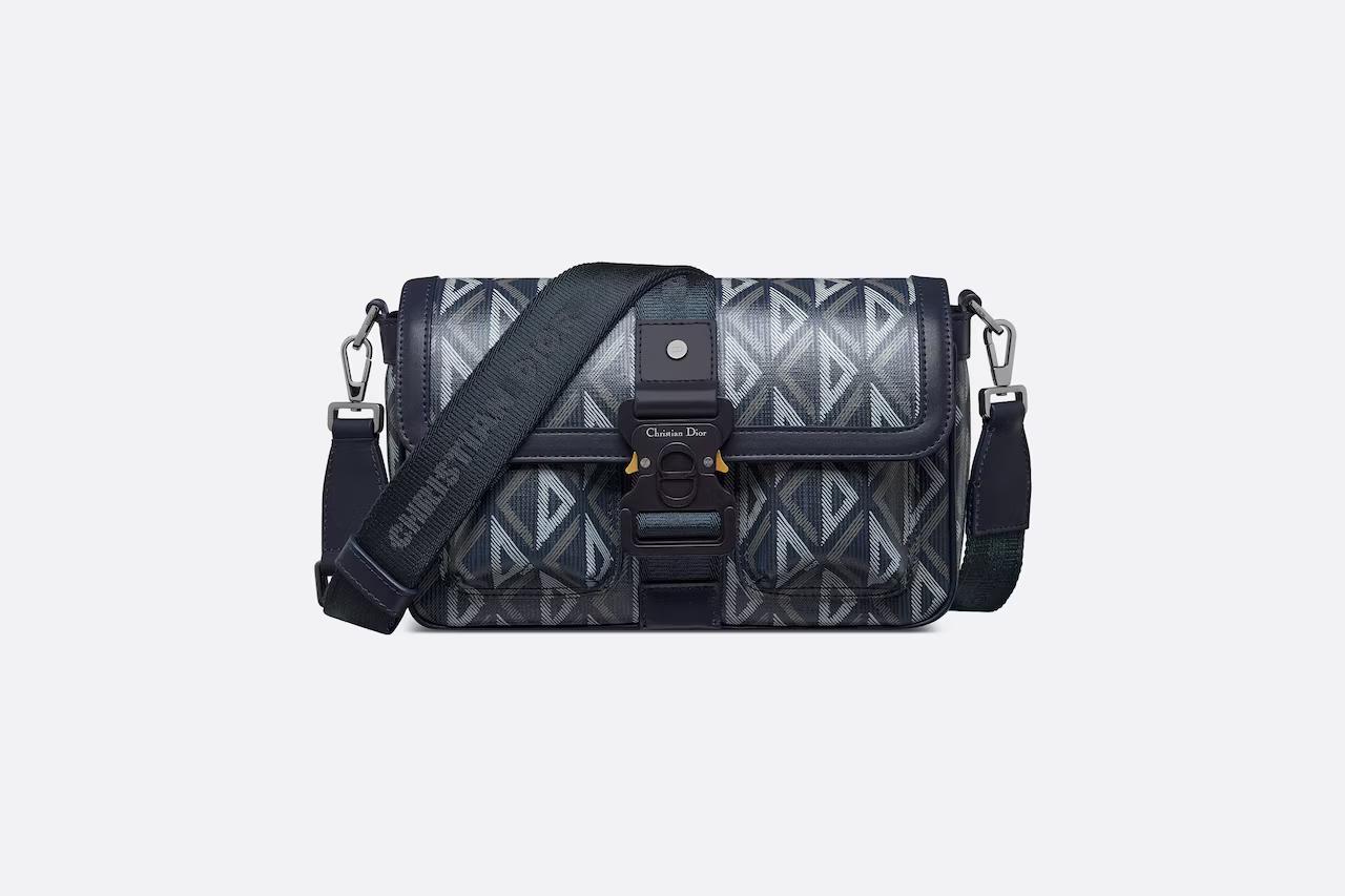 Túi Dior Mini Dior Hit The Road Bag With Strap Navy Blue CD Diamond Canvas