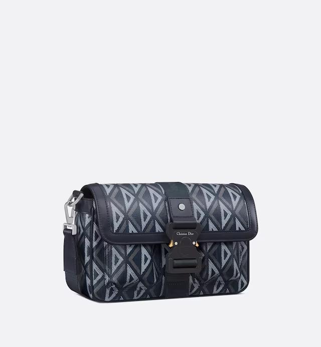 Túi Dior Mini Dior Hit The Road Bag With Strap Navy Blue CD Diamond Canvas