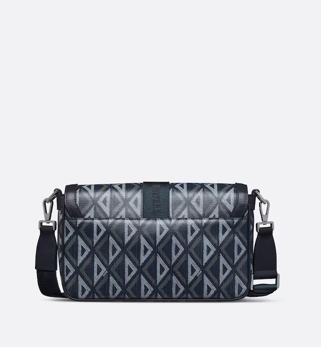 Túi Dior Mini Dior Hit The Road Bag With Strap Navy Blue CD Diamond Canvas