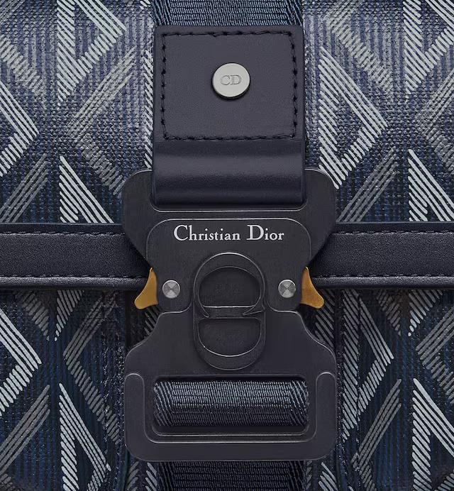 Túi Dior Mini Dior Hit The Road Bag With Strap Navy Blue CD Diamond Canvas