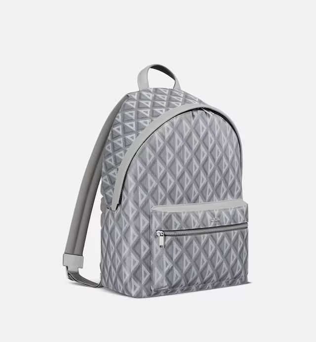 Túi Dior Rider Backpack Dior Gray CD Diamond Canvas and Smooth Calfskin