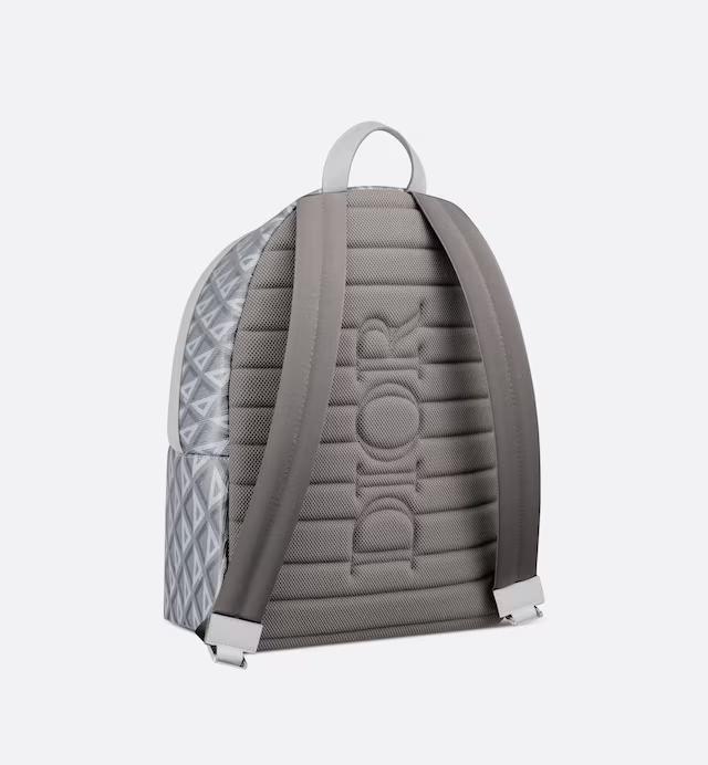 Túi Dior Rider Backpack Dior Gray CD Diamond Canvas and Smooth Calfskin