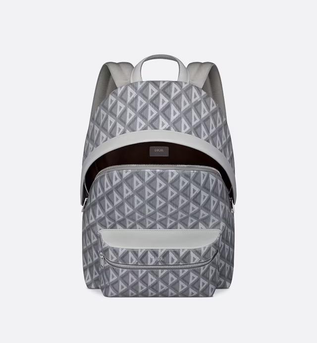 Túi Dior Rider Backpack Dior Gray CD Diamond Canvas and Smooth Calfskin