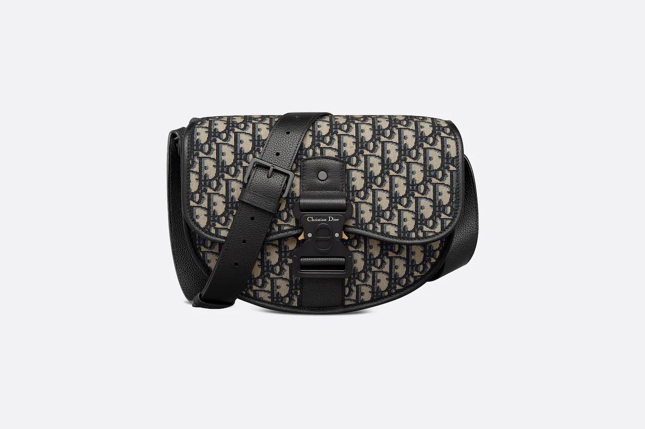 Túi Dior Gallop Bag With Strap Beige and Black Dior Oblique Jacquard