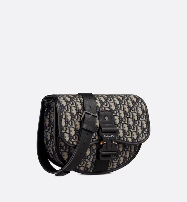 Túi Dior Gallop Bag With Strap Beige and Black Dior Oblique Jacquard