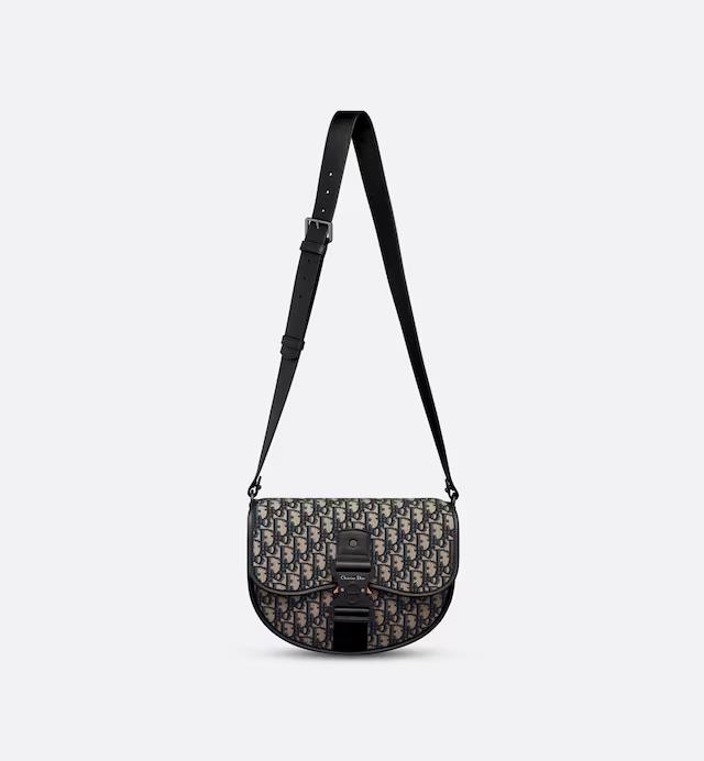 Túi Dior Gallop Bag With Strap Beige and Black Dior Oblique Jacquard