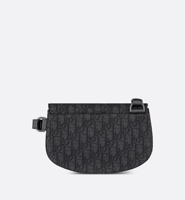 Túi Dior Saddle Pouch Black Dior Oblique Jacquard