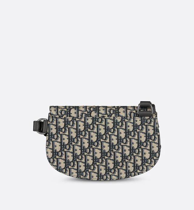 Túi Dior Saddle Pouch Beige and Black Dior Oblique Jacquard