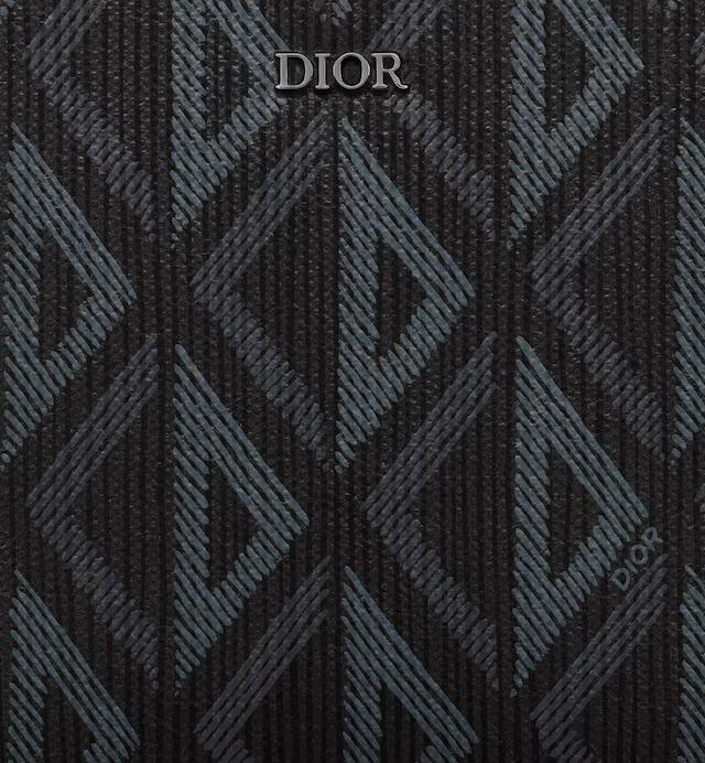 Túi Dior Pouch With Strap Black CD Diamond Canvas