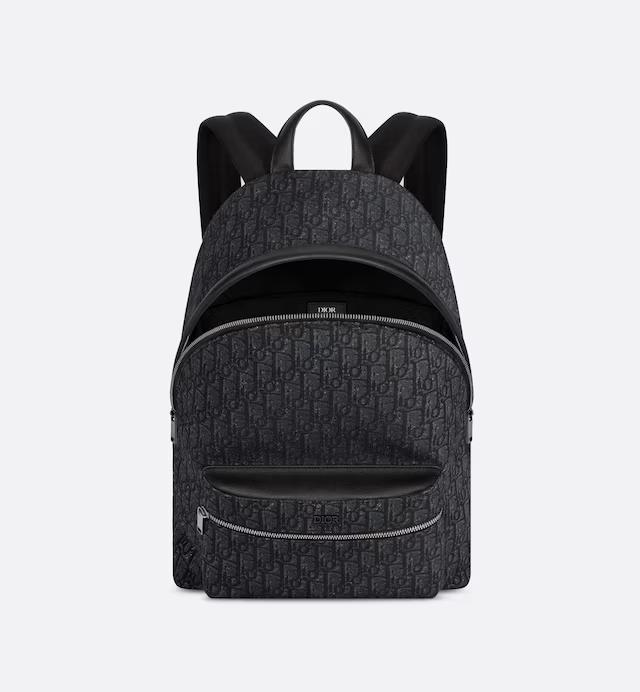 Túi Dior Rider Backpack Black Dior Oblique Jacquard