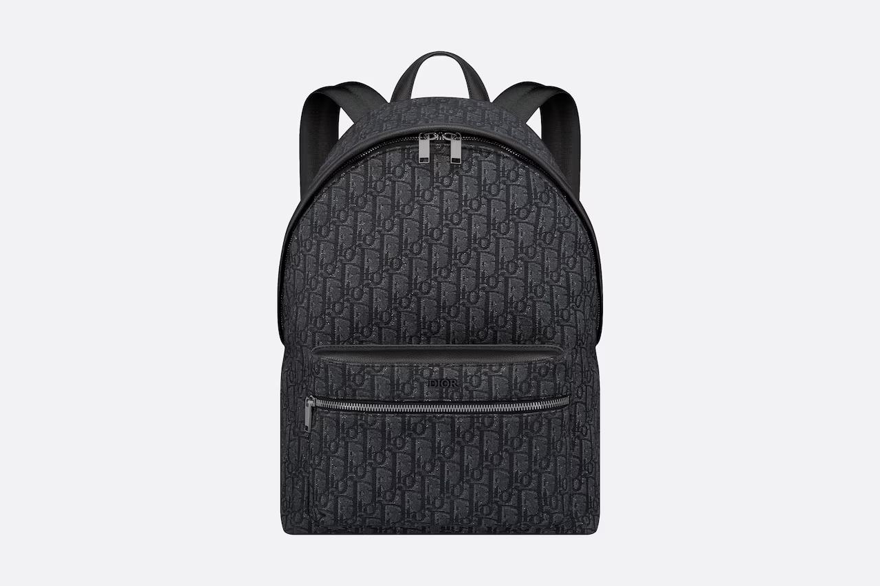 Túi Dior Rider Backpack Black Dior Oblique Jacquard