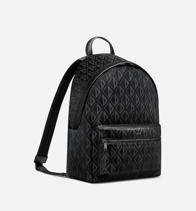 Túi Dior Rider Backpack Black CD Diamond Canvas and Smooth Calfskin