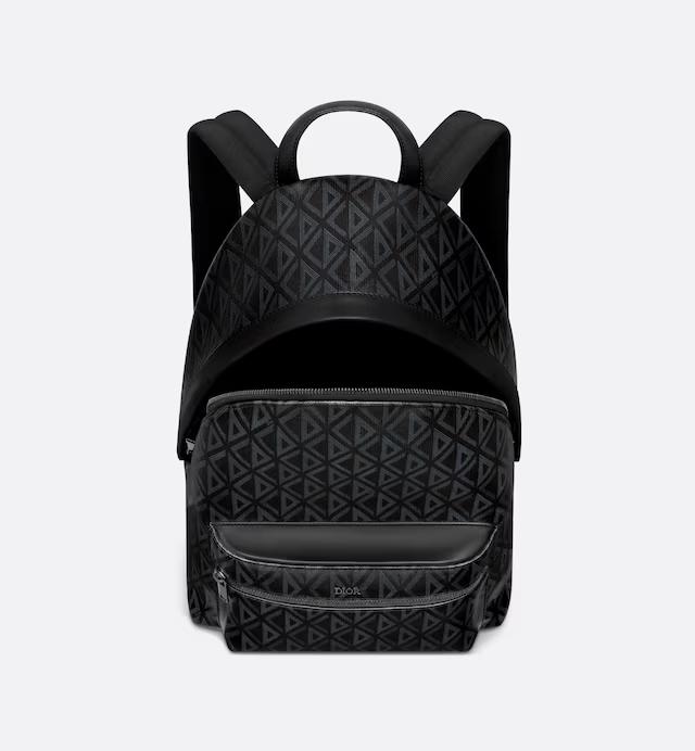 Túi Dior Rider Backpack Black CD Diamond Canvas and Smooth Calfskin