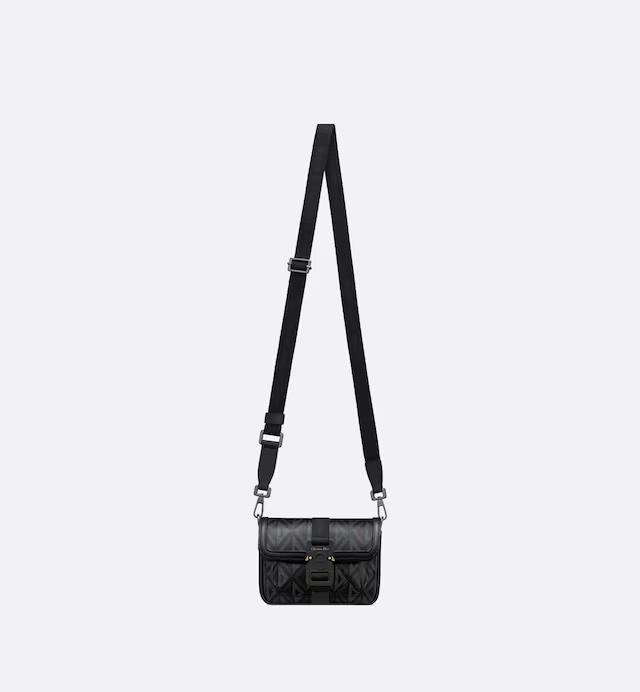 Túi Dior Mini Dior Hit The Road Bag Black CD Diamond Canvas