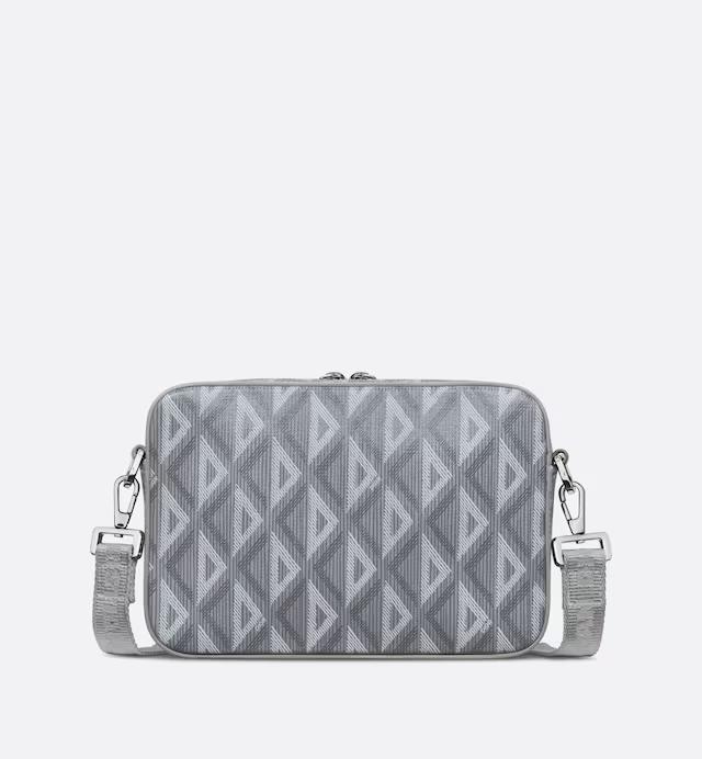 Túi Dior Safari Bag With Strap Dior Gray CD Diamond Canvas