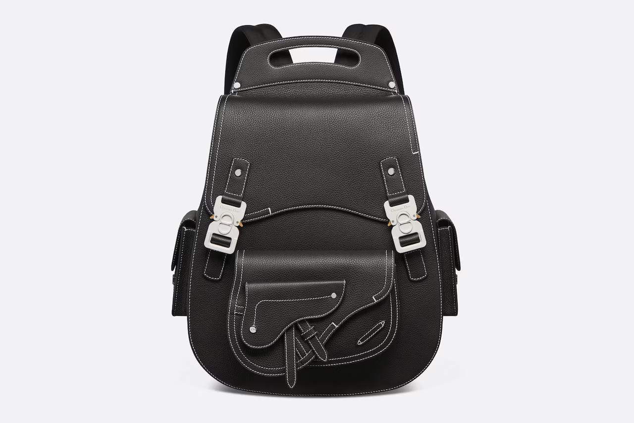 Túi Dior Maxi Gallop Backpack Black Grained Calfskin