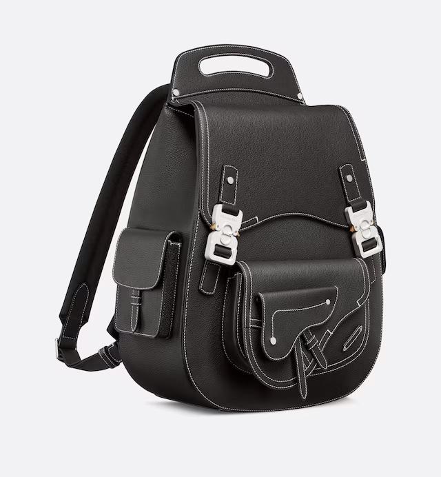 Túi Dior Maxi Gallop Backpack Black Grained Calfskin