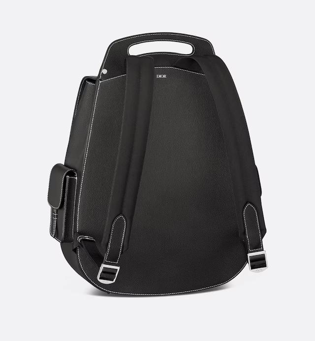 Túi Dior Maxi Gallop Backpack Black Grained Calfskin