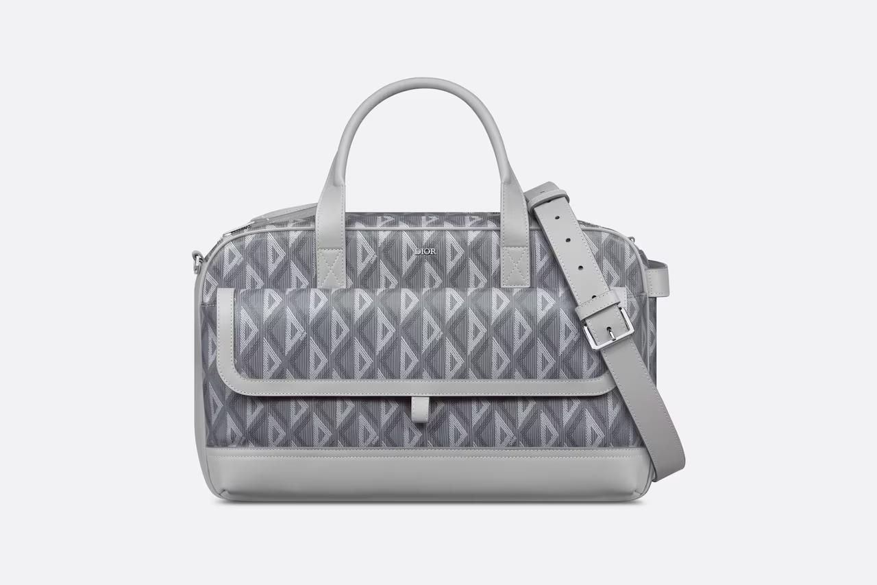 Túi Dior Hit The Road Pet Carrier Bag Dior Gray CD Diamond Canvas and Smooth Calfskin