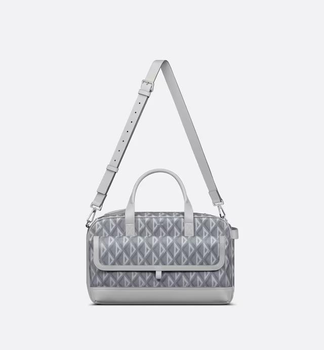 Túi Dior Hit The Road Pet Carrier Bag Dior Gray CD Diamond Canvas and Smooth Calfskin