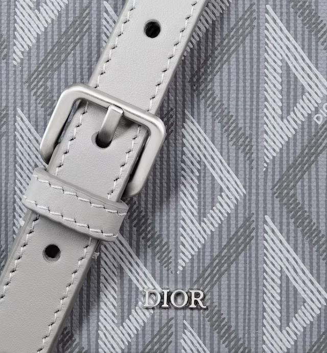 Túi Dior Lock Micro Case Dior Gray CD Diamond Canvas and Smooth Calfskin