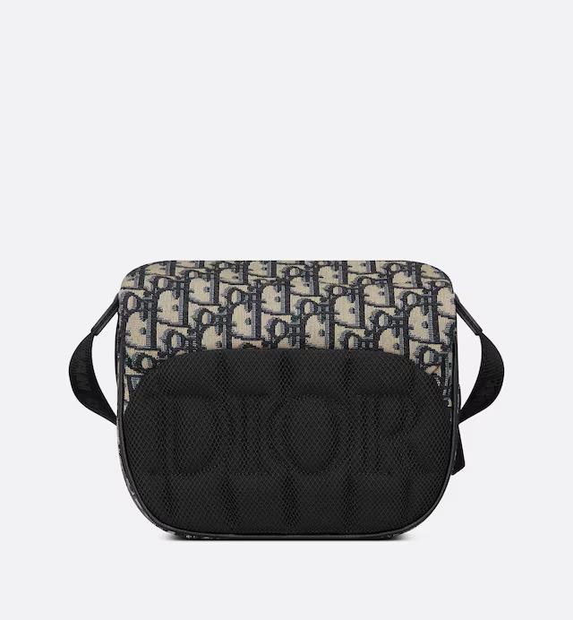 Túi Dior Explorer Pouch With Strap Beige and Black Dior Oblique Jacquard