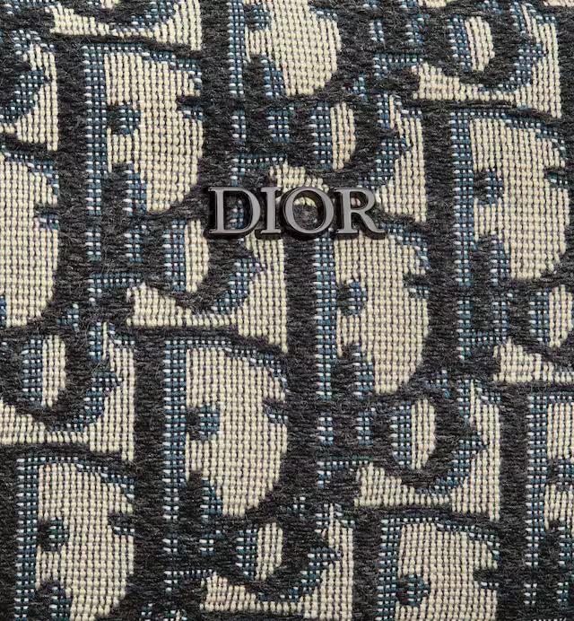 Túi Dior Mini Roller Messenger Bag Beige and Black Dior Oblique Jacquard and Black Grained Calfskin