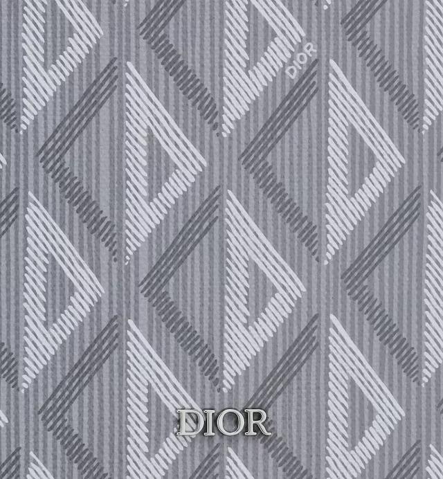 Túi Dior Lock Case Dior Gray CD Diamond Canvas 