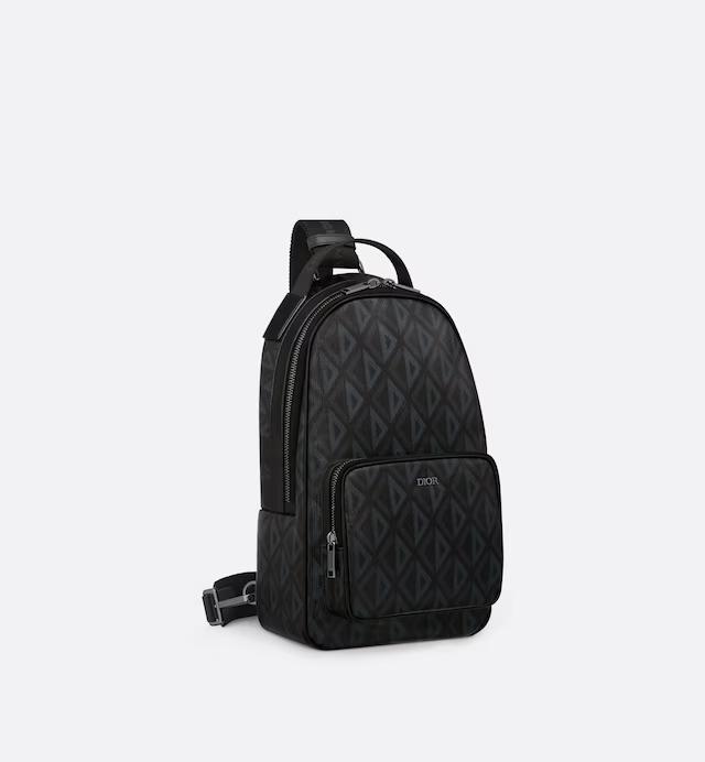 Túi Dior Mini Rider Sling Bag Black CD Diamond Canvas