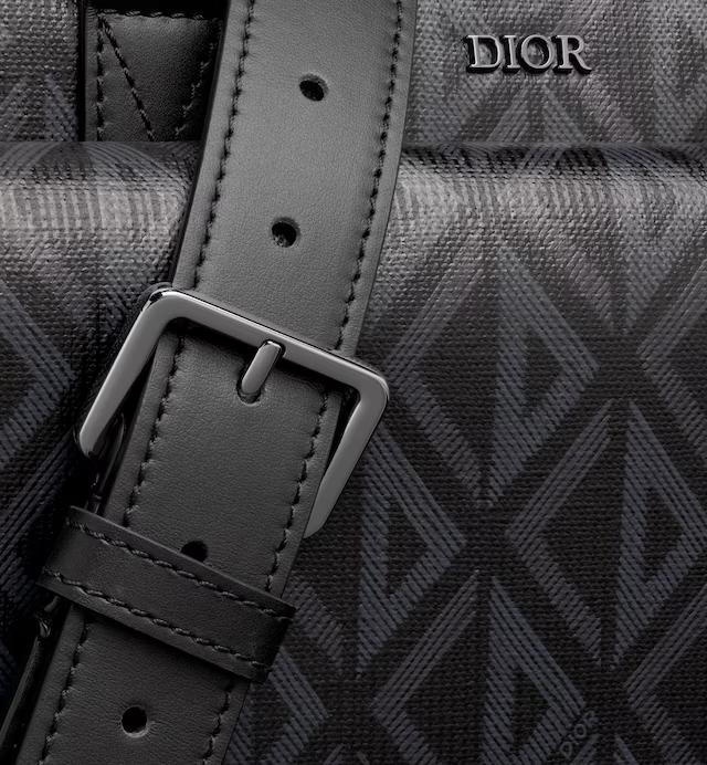 Túi Dior Hit The Road Briefcase Black CD Diamond Canvas and Smooth Calfskin