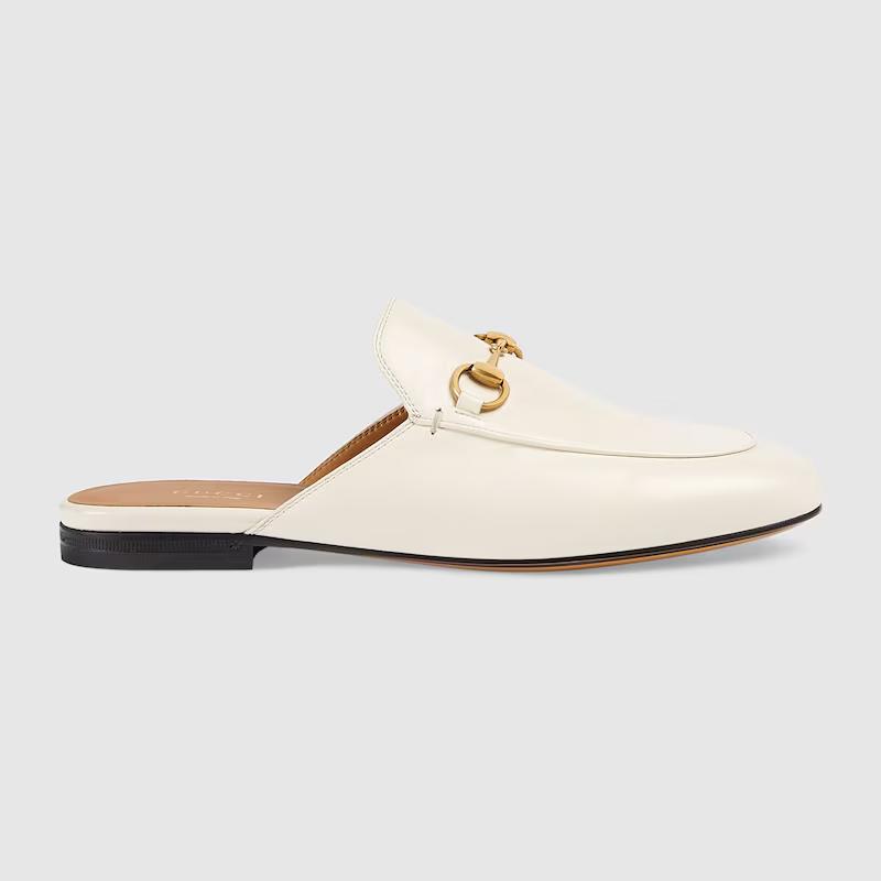 Giày Gucci Princetown Leather Slipper Nữ Trắng