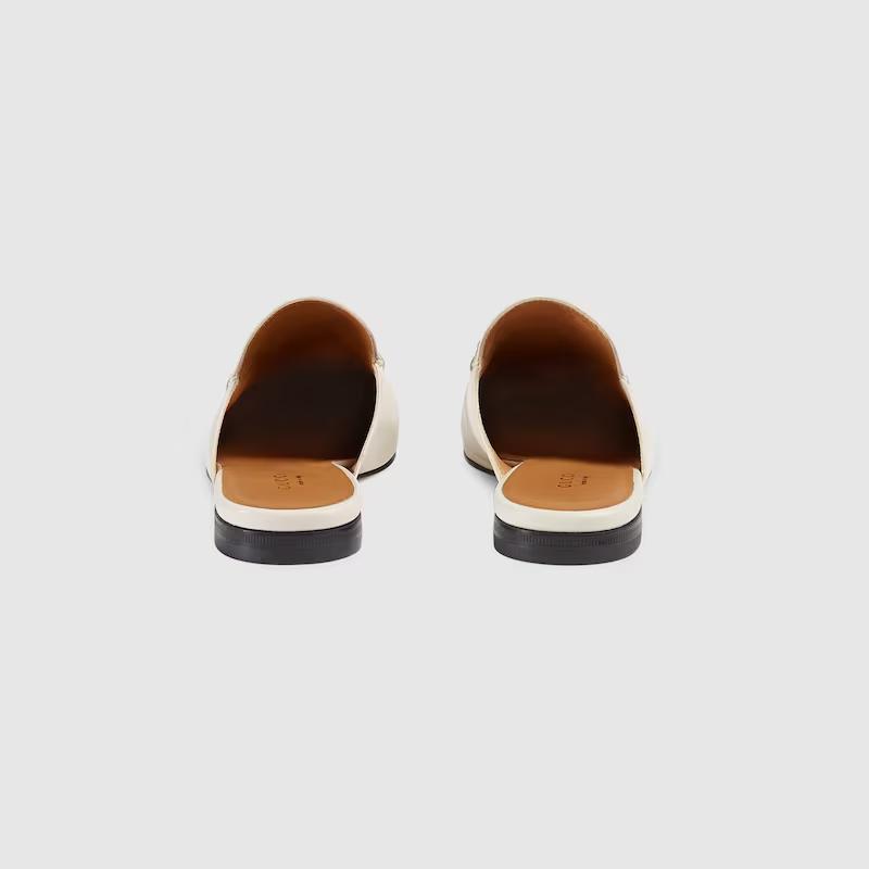 Giày Gucci Princetown Leather Slipper Nữ Trắng