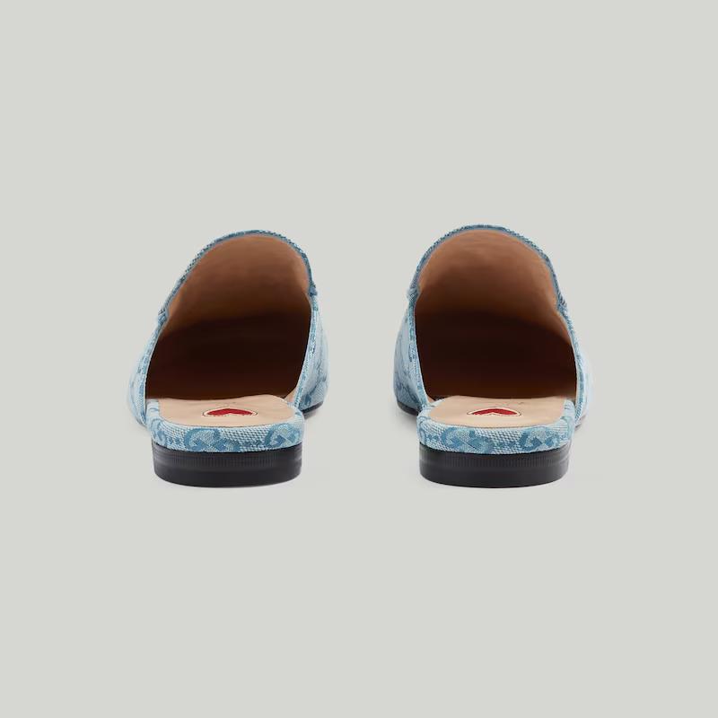 Giày Gucci Princetown Gg Slipper Nữ Xanh