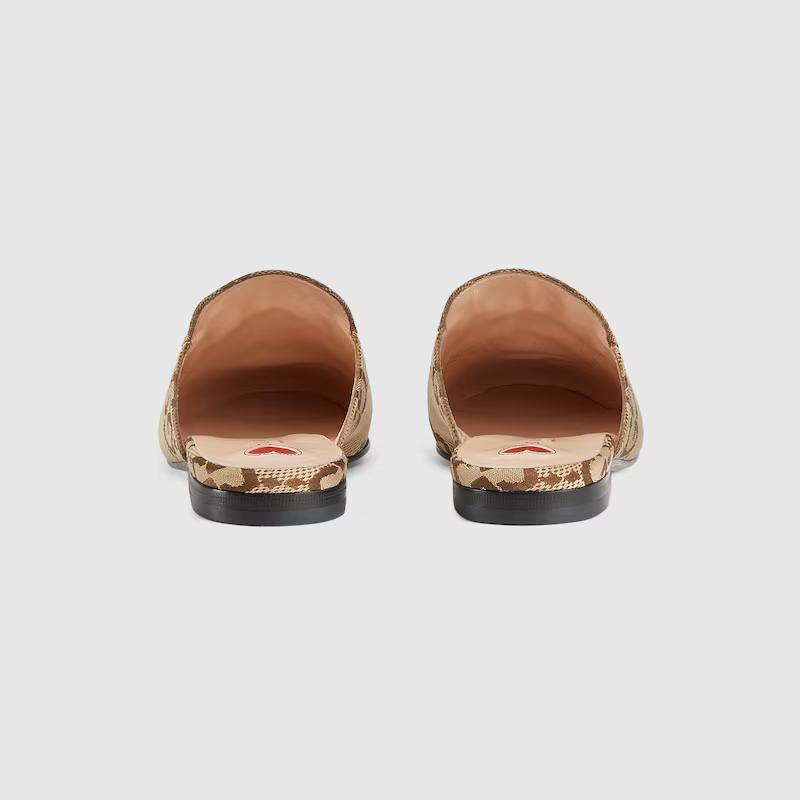 Giày Gucci Jumbo Gg Princetown Slipper Nữ Nâu