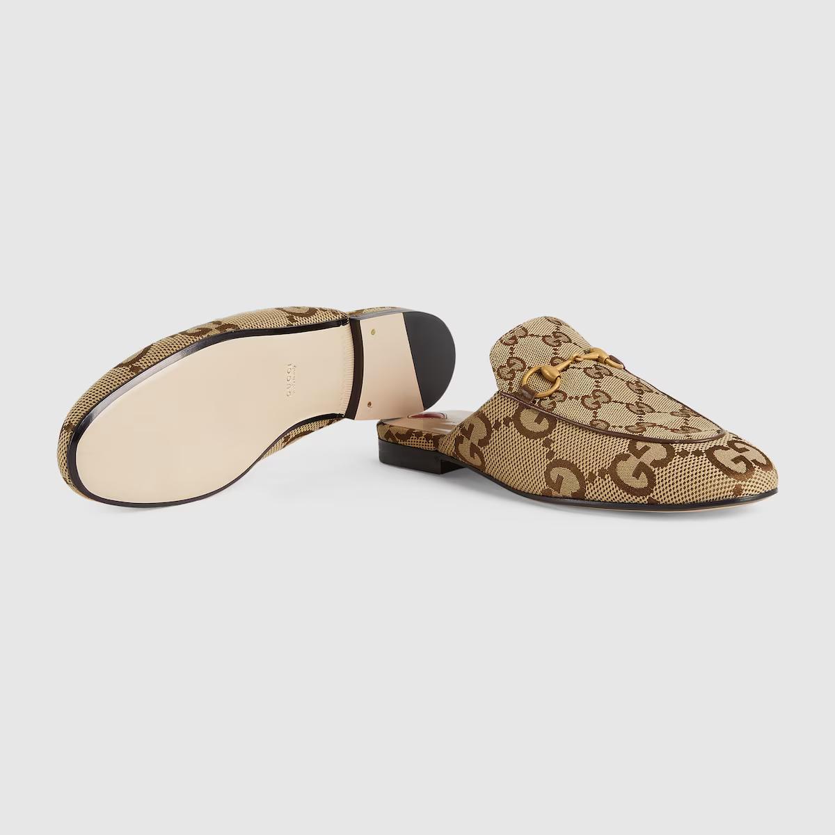 Giày Gucci Jumbo Gg Princetown Slipper Nữ Nâu