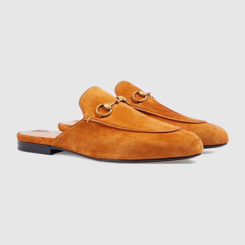 Giày Gucci Princetown Slipper Nữ Vàng Nâu