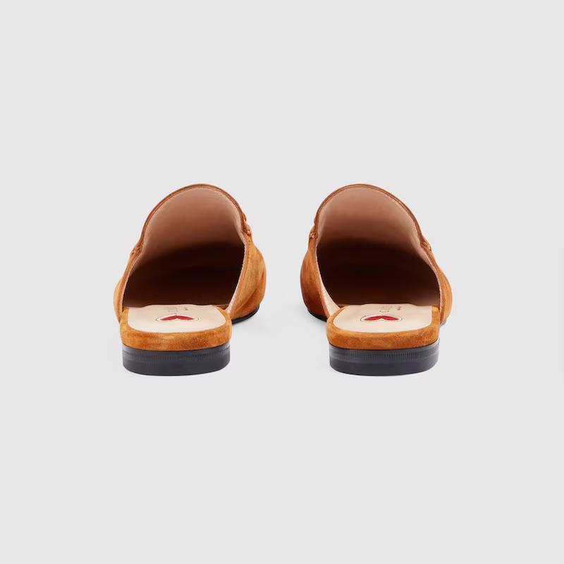 Giày Gucci Princetown Slipper Nữ Vàng Nâu