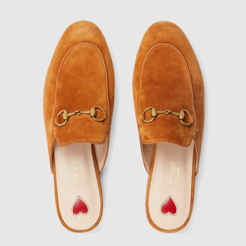 Giày Gucci Princetown Slipper Nữ Vàng Nâu