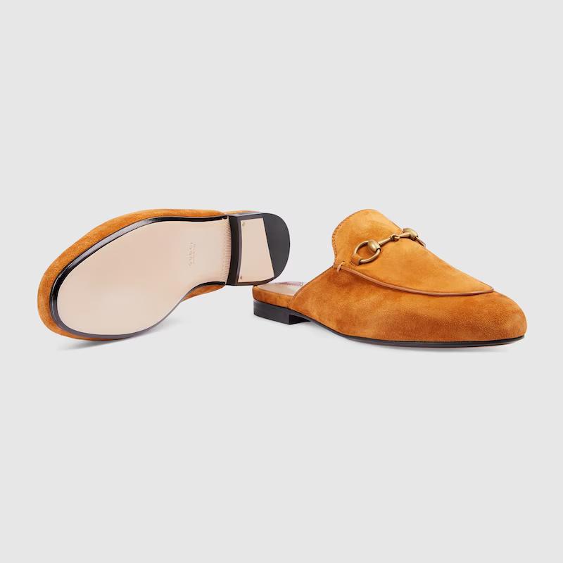 Giày Gucci Princetown Slipper Nữ Vàng Nâu