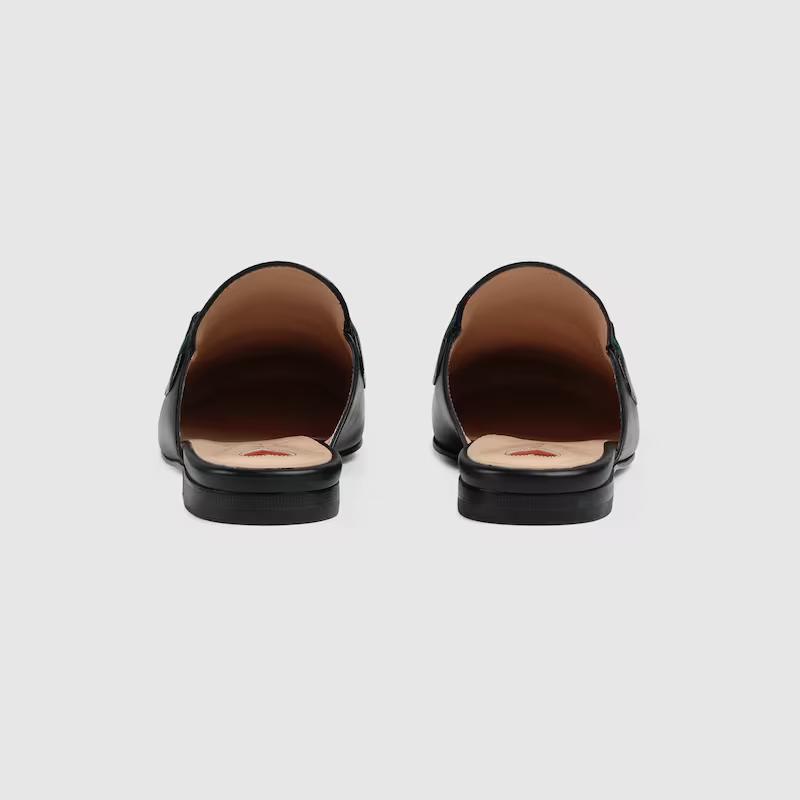 Giày Gucci Princetown Leather Slipper Nữ Đen