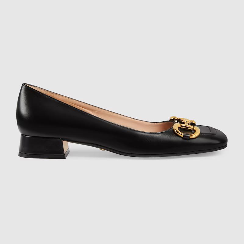 Giày Gucci Ballet Flat With Horsebit Nữ Đen