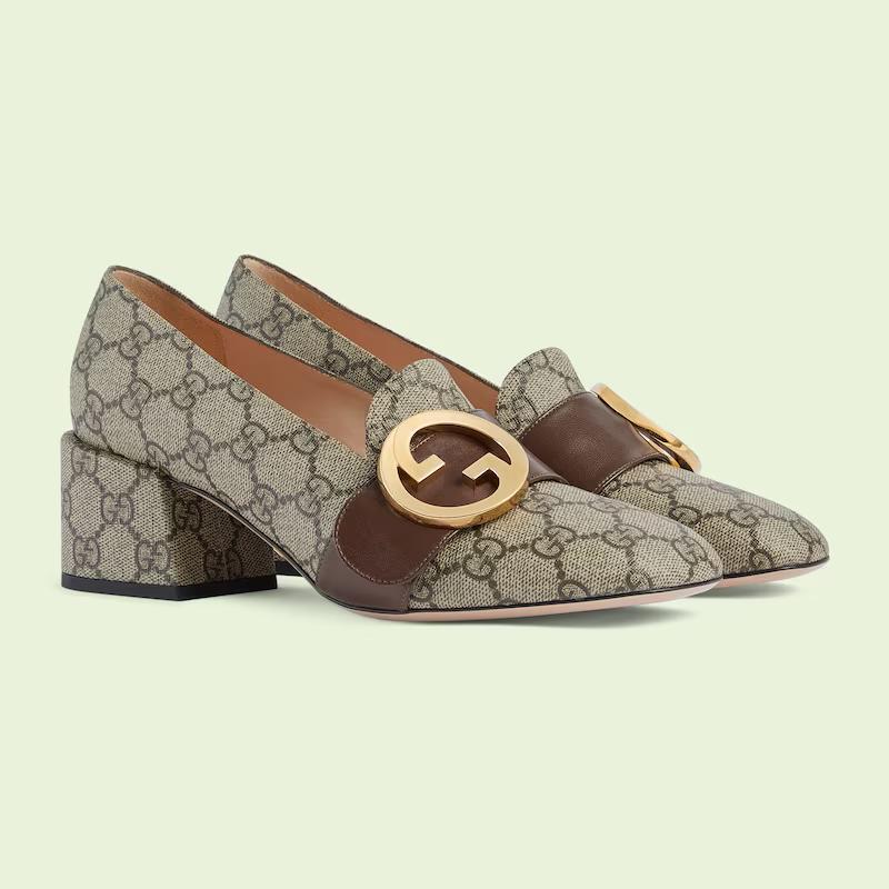 Giày Gucci Blondie Pump Nữ Nâu