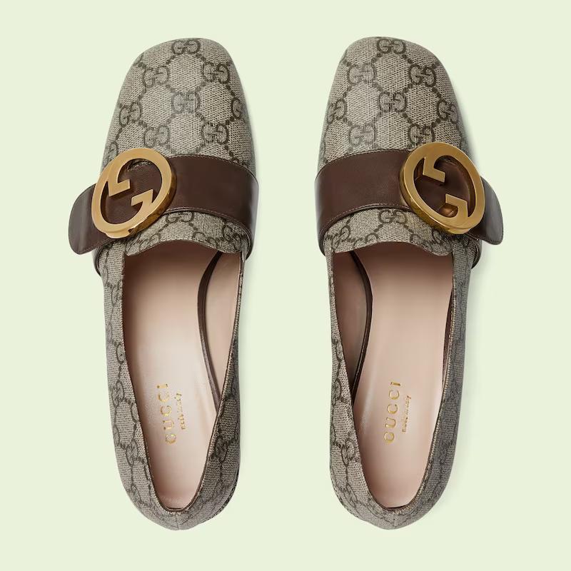 Giày Gucci Blondie Pump Nữ Nâu